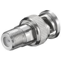 PremiumCord Koaxial BNC/Koaxial F redukce stříbrná - Kabely a redukce