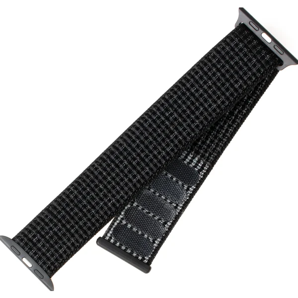 FIXED Nylon Strap nylonový pásek pro Apple Watch 42/44/45mm reflexně černý - Řemínky - Obrázek 2V1DF00101