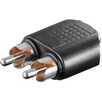 PremiumCord 3,5mm/2x Cinch redukce černá - Kabely a redukce