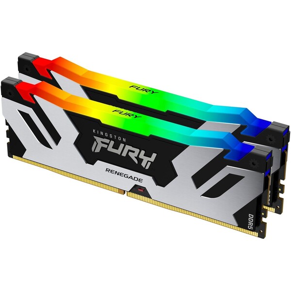 Kingston FURY Renegade DDR5 32GB 7600MHz CL38 2x16GB RGB Černostříbrná Černá/stříbrná