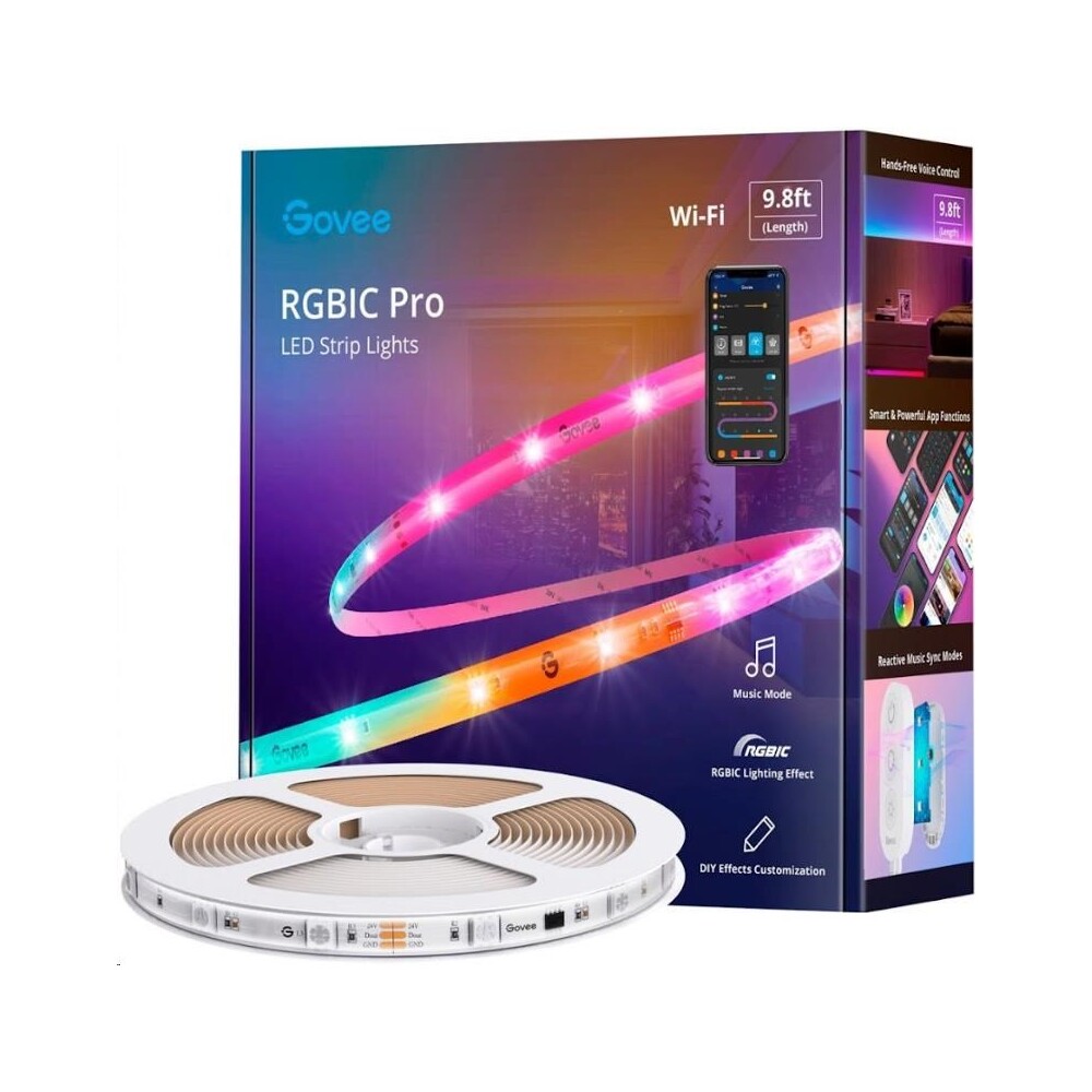 Govee WiFi RGBIC Smart PRO LED pásek extra odolný, 3m