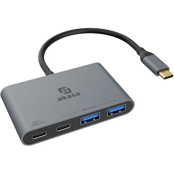AKASA USB-C Hub 4v1 antracitový - USB huby - Obrázek 2WGK000K01