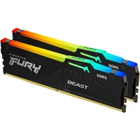 Kingston FURY Beast Black RGB DDR5 128GB 5600MT/s CL36 DIMM (2x64GB) EXPO/XMP - Operační paměti