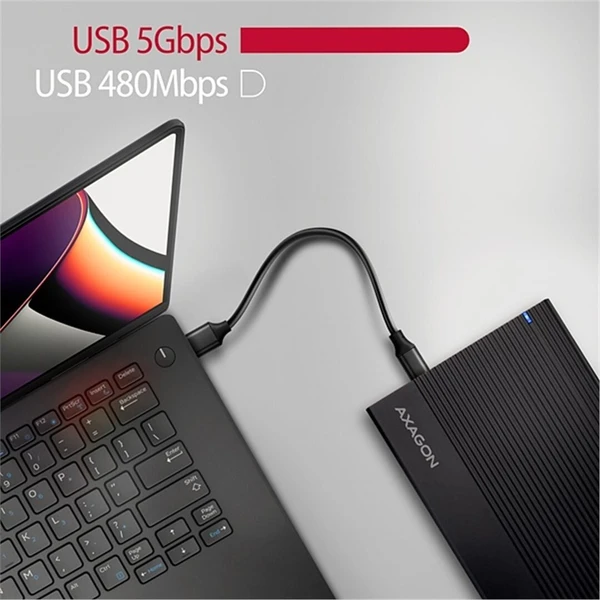 AXAGON EE35-GTR RIBBED externí box pro 3,5“ disk - Externí boxy - Obrázek 2YS6000701
