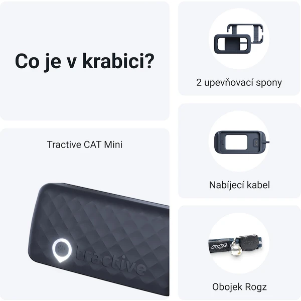Tractive GPS CAT Mini tracker polohy a aktivity pro kočky tmavě modrý - GPS moduly - Obrázek 2YX2000701