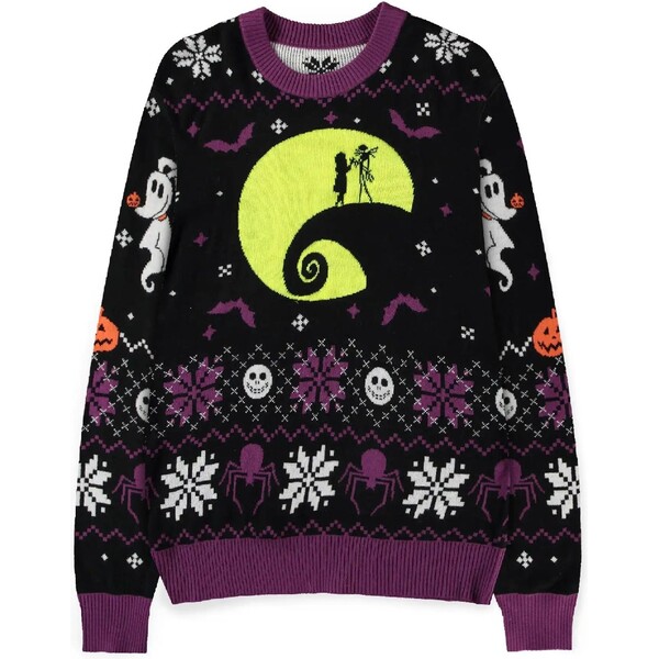 Difuzed Vánoční svetr Nightmare Before Christmas M Černá/bílá