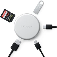 Satechi OntheGo 5-in-1 Multiport Adapter (MacBook Neo) stříbrný - USB huby