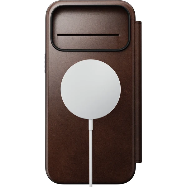 Nomad Modern Leather Folio (Horween) MagSafe kožené pouzdro iPhone 18 Pro Max Rustic Brown - Pouzdra - Obrázek 2a07ef9b6cb142f39e93664feb9d1d97