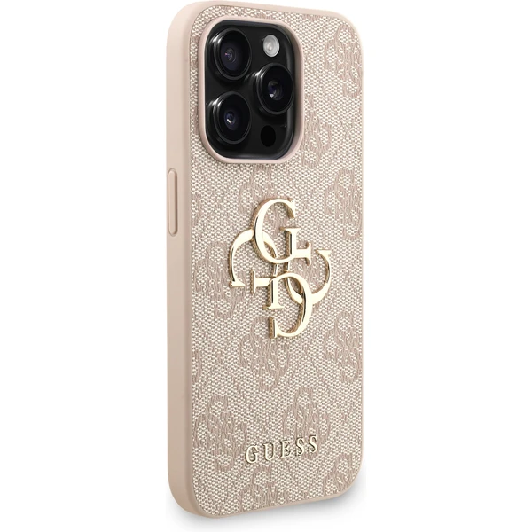 Guess PU 4G Metal Logo Strap kryt iPhone 15 Pro Max růžový - Pouzdra - Obrázek 2a238afb19ec4480b1b1555d27bf65e5