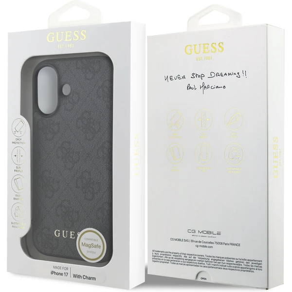 Guess 4G Charm kryt iPhone 17 šedý - Pouzdra - Obrázek 2a33f17b5ca94678a9e2df79b1f5f90f