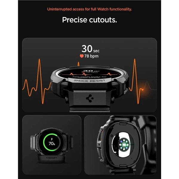 Spigen Rugged Armor Pro kryt s řemínkem Galaxy Watch8 (44mm) matně černý - Pouzdra - Obrázek 2a63f596444041049dcd13db91611dae