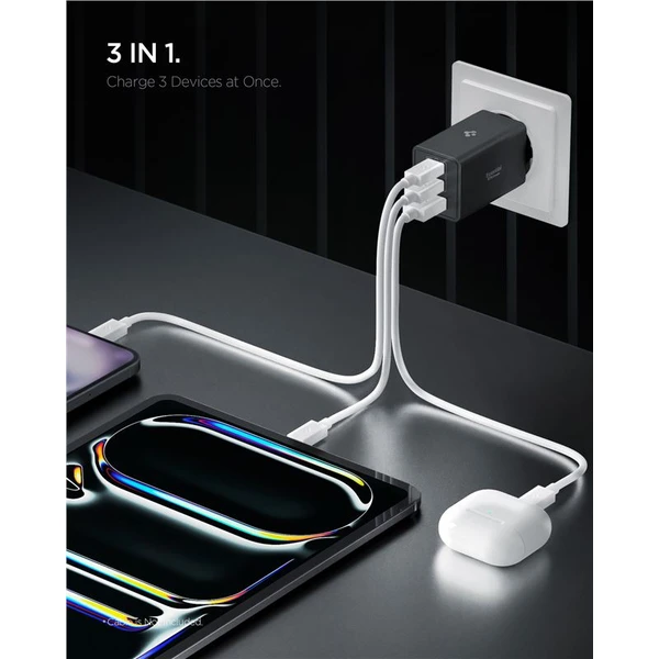 Spigen Essential 67W USB-C/USB-A nabíječka (EE673EU) černá - Nabíječky - Obrázek 2a7b18e0798e411d9497f03c0459cc70