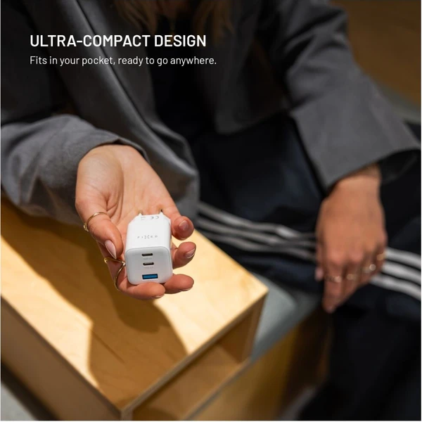 FIXED Mini GaN nabíječka s 2x USB-C/USB-A a podporou PD, 65W, bílá - Nabíječky - Obrázek 2a84ed10b23641cba60ee32c5e2bd55d
