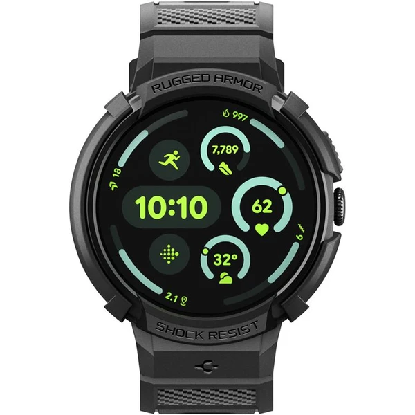 Spigen Rugged Armor Pro + Stand pouzdro s řemínkem a stojánkem Google Pixel Watch 5/4 45mm matte bla - Pouzdra - Obrázek 2a8fa428ddc041429f6f73c2331255bd