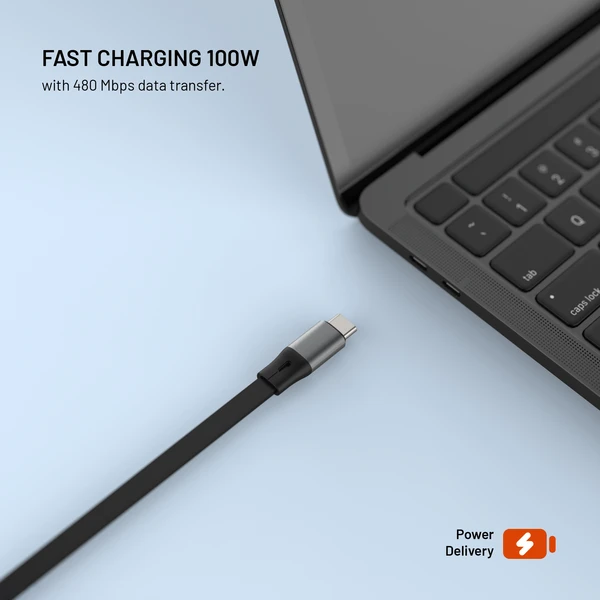 FIXED Retractable Cable navíjecí kabel s USB-C/USB-C, 1m, PD 100W, 480Mbps šedý - Kabely a redukce - Obrázek 2aa0c45f832e48db847fd3c5ea189f43