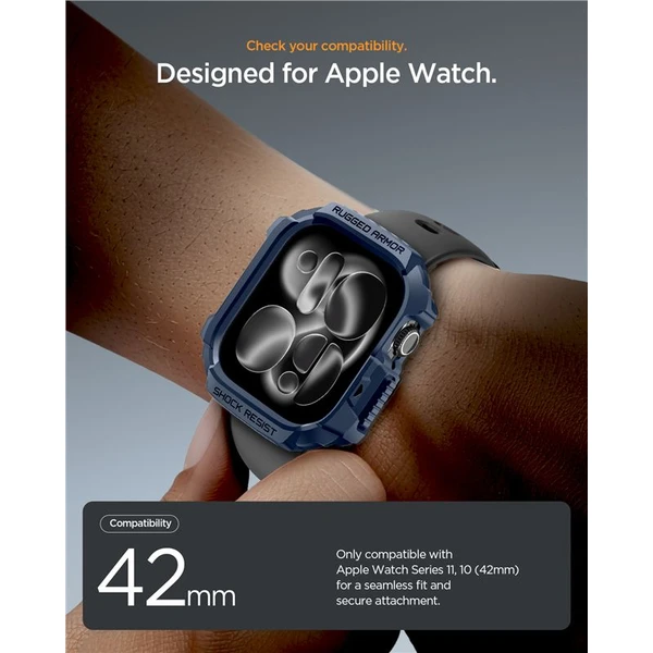 Spigen Rugged Armor 2 pouzdro Apple Watch 11 (42mm) navy blue - Pouzdra - Obrázek 2aad327a60904e74b1fa919e5b89496c