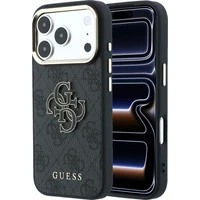 Guess PU 4G Resin Metal Logo kryt iPhone 18 Pro Max černý - Pouzdra