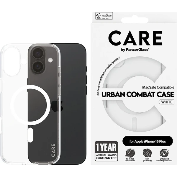 PanzerGlass® CARE kryt Apple iPhone 16 Plus MagSafe Urban Combat čirý/bílý - Pouzdra - Obrázek 2af7e0f66b33465cb7b6b61230cc1569