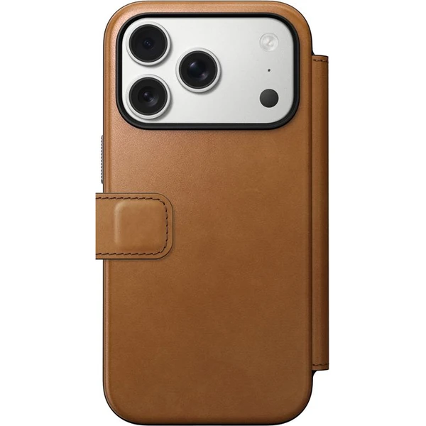 Nomad Modern Leather Folio MagSafe kožené pouzdro iPhone 17 Pro English Tan - Pouzdra - Obrázek 2b00655f8a1646ada28f271c5153c152