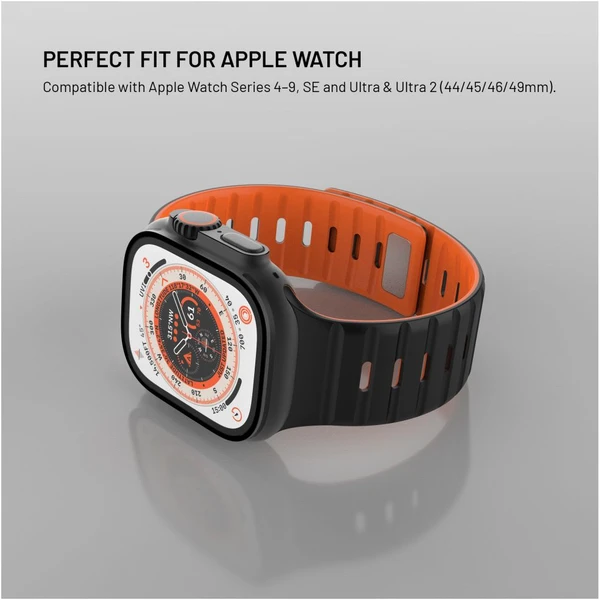 FIXED Silicone Magnetic Strap řemínek Apple Watch 44/45/46/49mm černý - Řemínky - Obrázek 2b396a06aa0e4a44858baab884020678