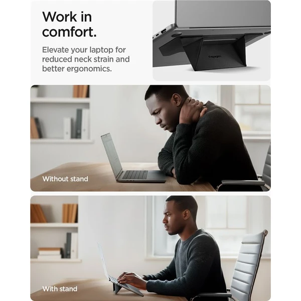 Spigen Slim Fold Laptop Stand LD201-S3 stojánek pro notebook/MacBook černý - Stojánky - Obrázek 2b5d6c89e4ef4877af99294f6d8fa995