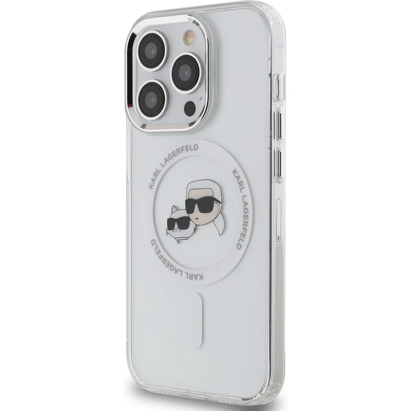 Karl Lagerfeld IML K&CH Heads Metal Frame MagSafe kryt iPhone 15 Pro Max čirý - Pouzdra - Obrázek 2b674448eace4172a02d5583348bb425