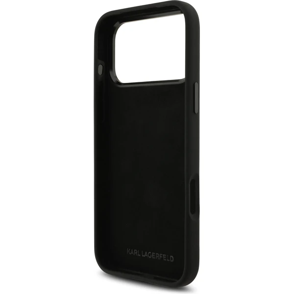 Karl Lagerfeld Liquid Silicone Metal Ikonik kryt iPhone 17 Pro Max černý - Pouzdra - Obrázek 2bb7646bfe394c44908c9a198bdec910