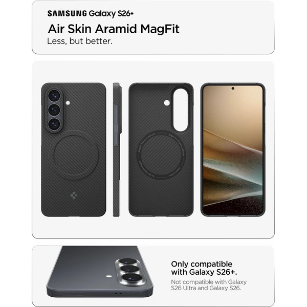 Spigen Air Skin Aramid MagSafe kryt Samsung Galaxy S26+ black - Pouzdra - Obrázek 2bc54b23bf854b7fa455c3b320cff842