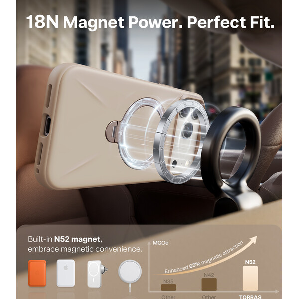 Torras Ostand Q3 Silicone MagSafe kryt iPhone 17 Pro desert gold - Pouzdra - Obrázek 2be8e34b286e4b009394bcec4b3492bd