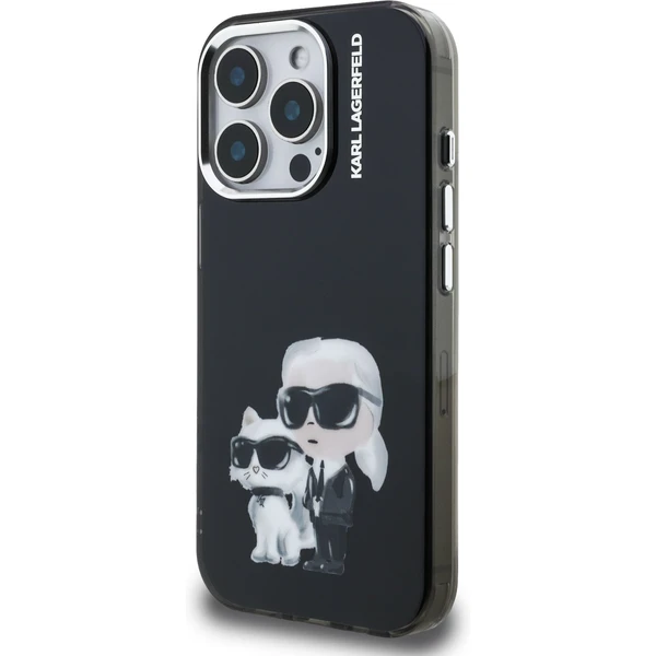 Karl Lagerfeld IML Aquarelle Karl and Choupette kryt iPhone 15 Pro černý - Pouzdra - Obrázek 2c1e6e6b895d48c6b6331883a8da9334