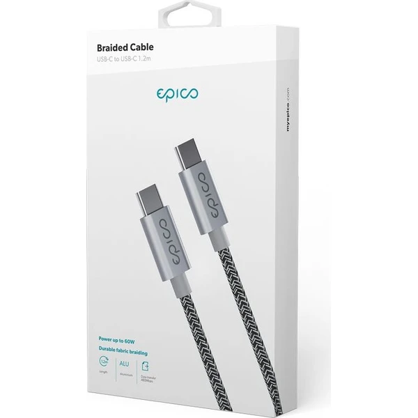 EPICO USB-C/USB-C napájecí kabel 60W 1,2m vesmírně šedý - Kabely a redukce - Obrázek 2c31fc5fde6e4e2588a1ae099bfdb193