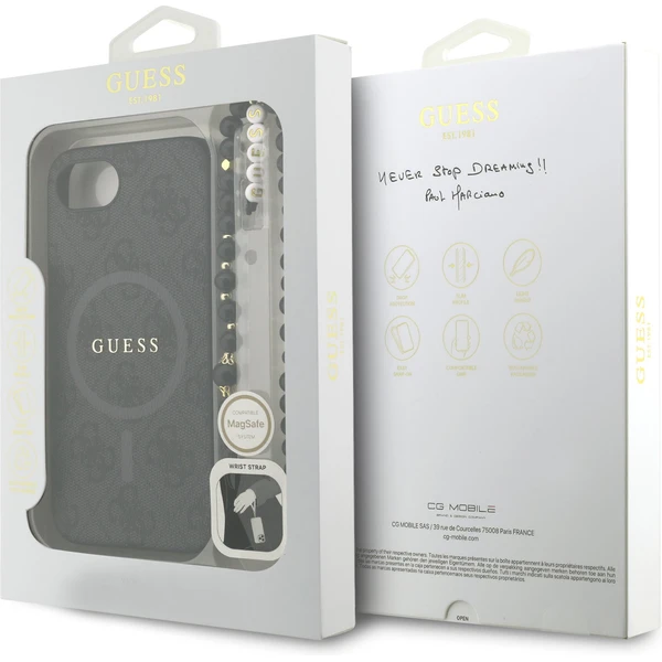 Guess PU Leather 4G Colored Ring Strap MagSafe kryt iPhone 17e/16e černý - Pouzdra - Obrázek 2c3da6ab935544b2b295163cb3af3f9b