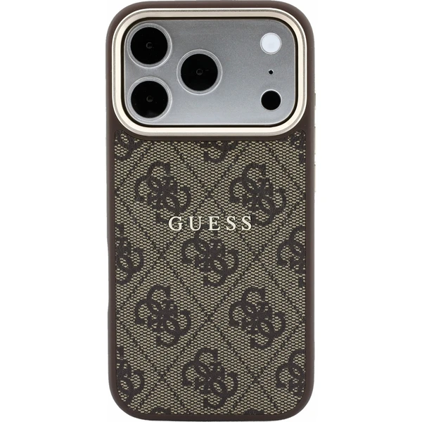 Guess PU Leather 4G Gold Frame Embossed MagSafe kryt iPhone 18 Pro Max hnědý - Pouzdra - Obrázek 2c522702ba1f4b6fbd7edf76782c9c02