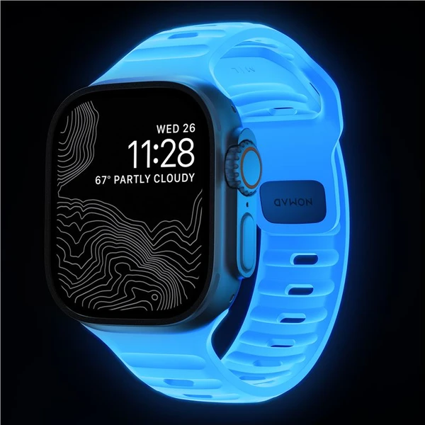 Nomad Sport Strap M/L řemínek pro Apple Watch 49/46/45/44/42mm Ice Blue Glow - Řemínky - Obrázek 2c60a56be48e493f9fee83c9d62cd0e4