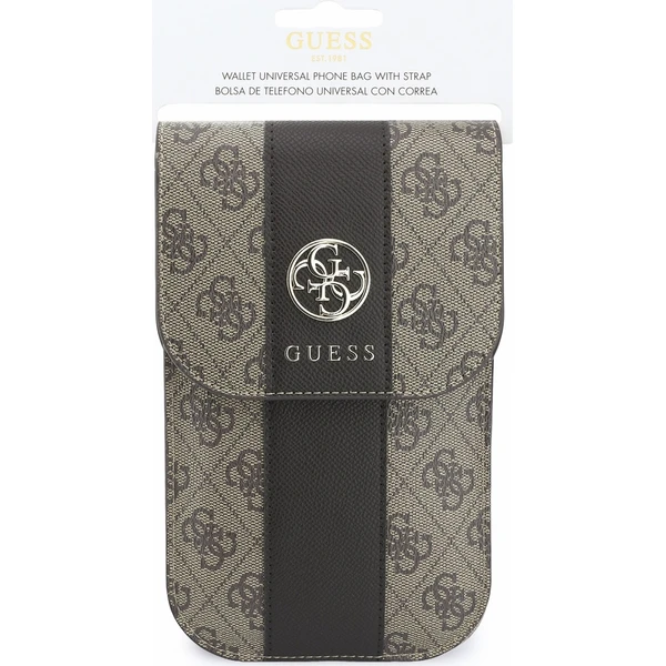 Guess PU 4G Stripe Metal Logo taška na telefon hnědá - Pouzdra - Obrázek 2c7f070f0e164d34989dd417b08b0cbf