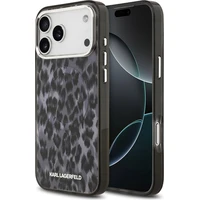 Karl Lagerfeld IML Leopard MagSafe Zadní Kryt pro iPhone 17 Pro Max šedý - Pouzdra