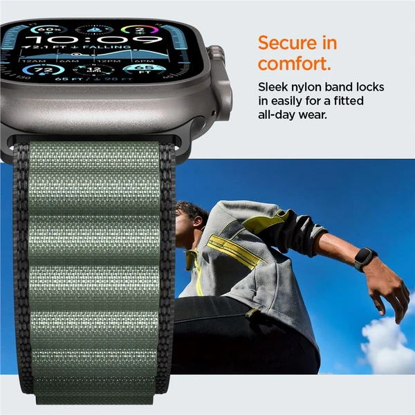 Spigen Fabric Band (hook) řemínek Apple Watch 49/46/45/44mm černý/zelený - Řemínky - Obrázek 2cc3ee7dba3d449a8889c04e74603d07