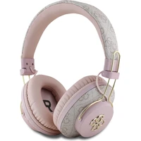Guess PU 4G Metal Logo ENC bezdrátová sluchátka růžová - Sluchátka