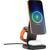 Satechi 3-in-1 Foldable Qi2 25W MagSafe bezdrátová nabíječka vesmírně černá - Nabíječky