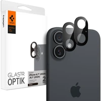 Spigen Glass tR Optik sada skel iPhone 16/16 Plus černá (2-pack) - Ochranné folie a skla
