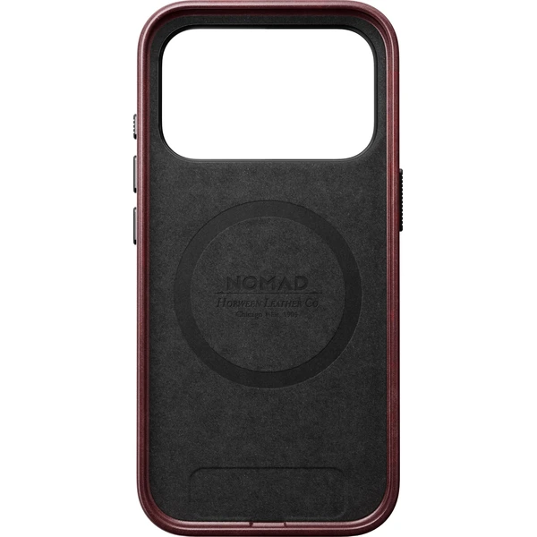 Nomad Traditional Leather (Horween) MagSafe kožený kryt iPhone 17 Pro/18 Pro Burgundy - Pouzdra - Obrázek 2d217e7471dd4b86a60f02c8524cbc2d