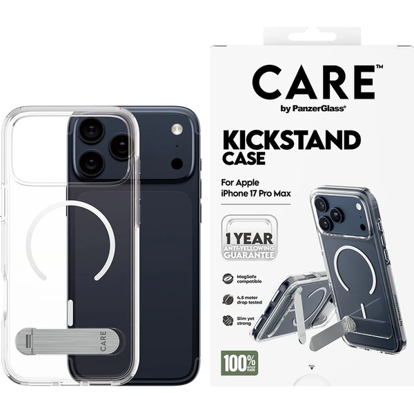 PanzerGlass® CARE Kickstand kryt s MagSafe Apple iPhone 17 Pro Max stříbrný/bílý - Pouzdra - Obrázek 2d57070299214c4eb026d9f5448f06d8