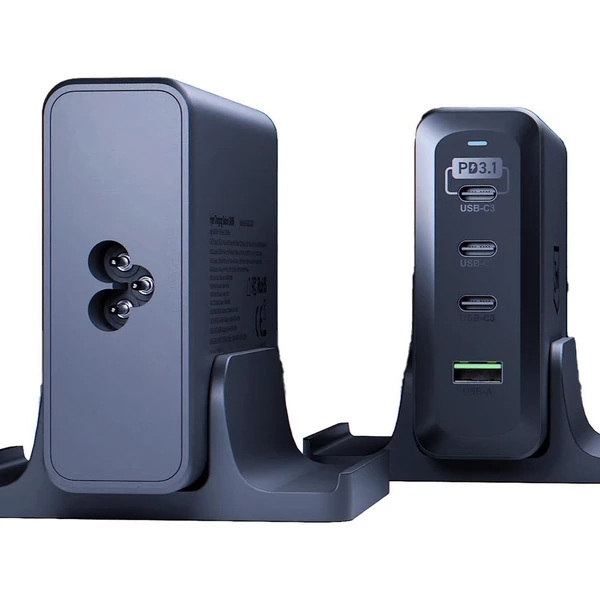 3mk Hyper Charging Station nabíjecí stanice, 240W, GaN, 3x USB-C + 1x USB-A černá - Nabíječky - Obrázek 2d96b19b39ff4ac085f231534810ed86