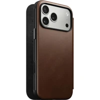 Nomad Modern Leather Folio MagSafe kožené pouzdro iPhone 17 Pro Max Brown - Pouzdra