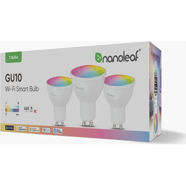 Nanoleaf Essentials Matter Wi-Fi GU10 Smart Bulb chytrá žárovka 3 Pack - Žárovky - Obrázek 2dab677130a24af4a29c645c1bad2a05