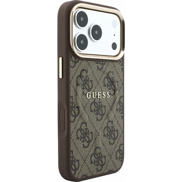 Guess PU Leather 4G Gold Frame Embossed MagSafe kryt iPhone 18 Pro Max hnědý - Pouzdra - Obrázek 2db10284af624950bcf032864eb7f1e7