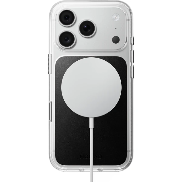 Nomad Clear Leather (Horween) MagSafe kryt iPhone 17 Pro/18 Pro Black - Pouzdra - Obrázek 2db9553380784532ad3dae6e6641e102