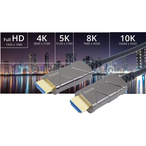 PremiumCord HDMI 2.1/HDMI 2.1 optický kabel s ethernetem 8K 3m černý - Kabely a redukce - Obrázek 2df08740c6bf46abaf47830a9d090b89