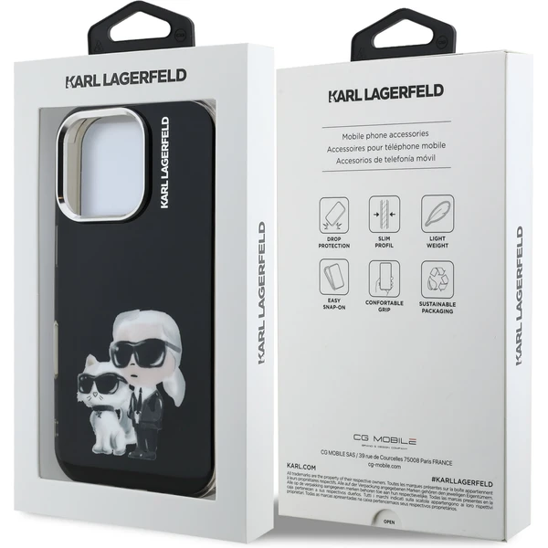 Karl Lagerfeld IML Aquarelle Karl and Choupette kryt iPhone 16 Pro černý - Pouzdra - Obrázek 2dfb0f009a0a452296466e2cd6e0842c