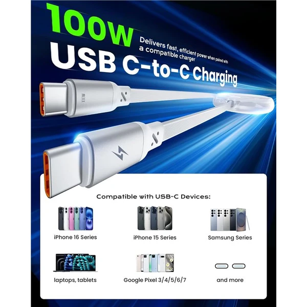 iOttie 100W Retractable samonavíjecí USB-C kabely (2 ks) bílé - Kabely a redukce - Obrázek 2e05b572b5744646b4c67d41406e9597
